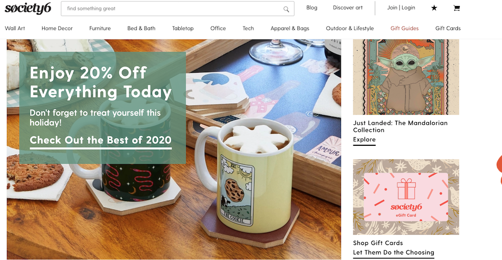 society6 yurtdışı satış sitesi